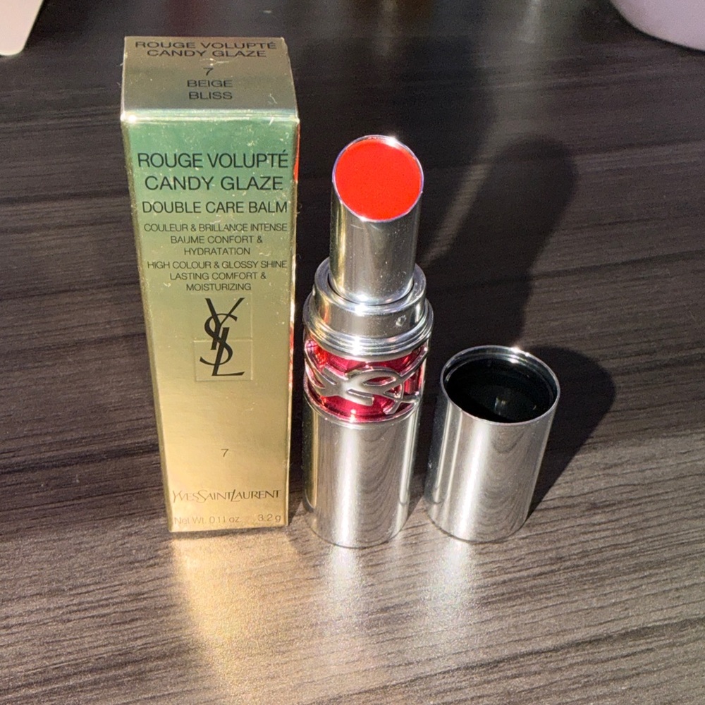 Yves Saint Laurent Rouge Volupté Candy Glaze Balm - 7 Beige Bliss NIB